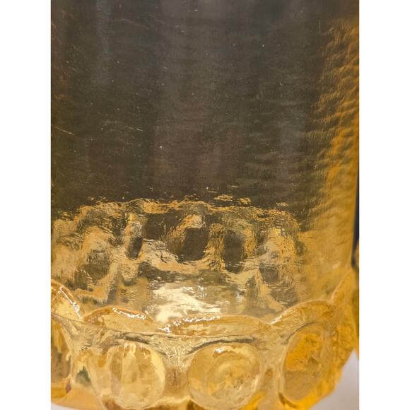 Tiffin Franciscan Madeira. Two Amber / Cornsilk Wine Water Goblets 5 1/2" - Picture 4 of 6